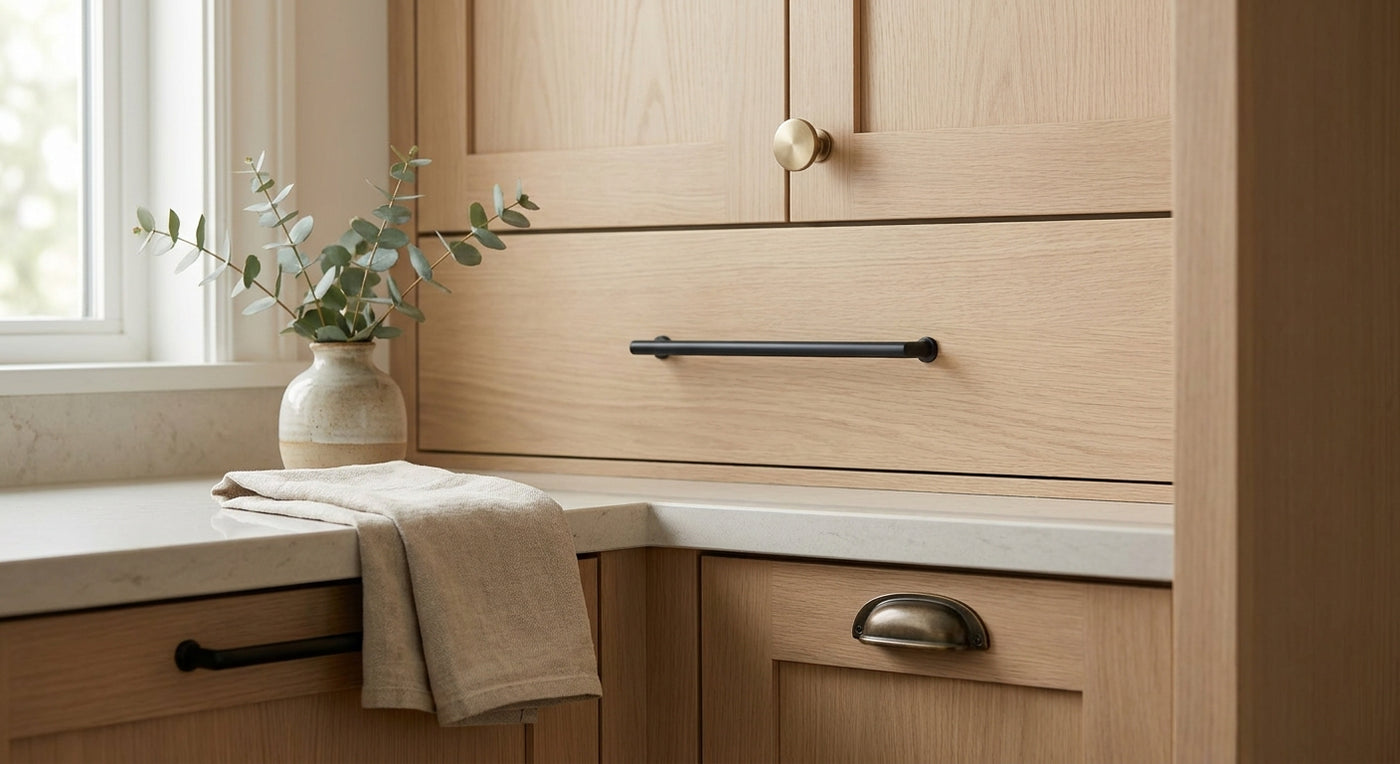 Cabinet hardware for white oak cabinets