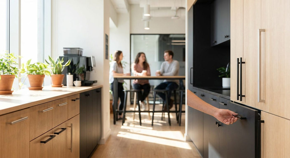 Cabinet Hardware for Coworking Kitchenettes: 2026 Guide