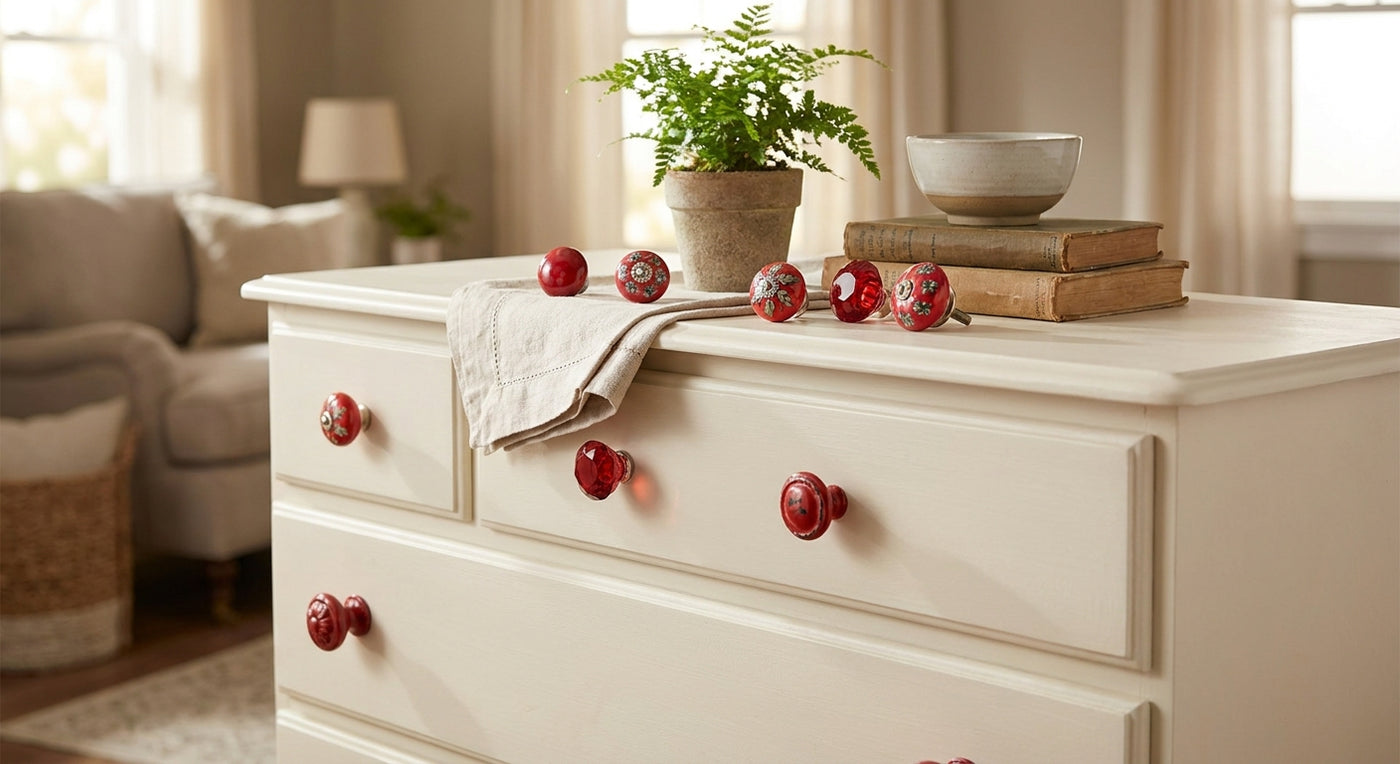 Best red cabinet knobs for painted furniture