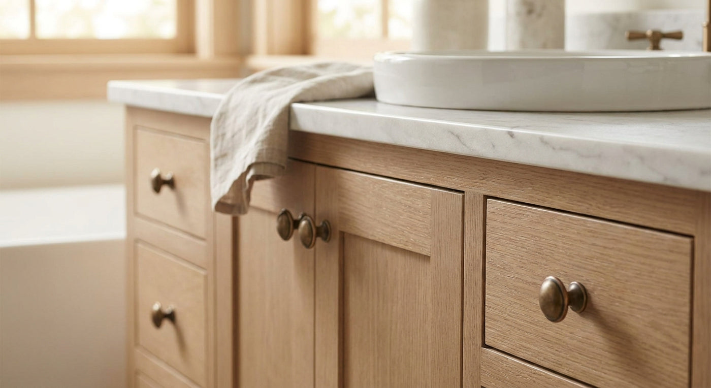 Belwith Keeler cabinet knobs for bathroom vanities