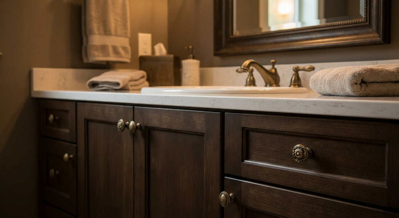 Antique brass cabinet knobs for bathroom vanities