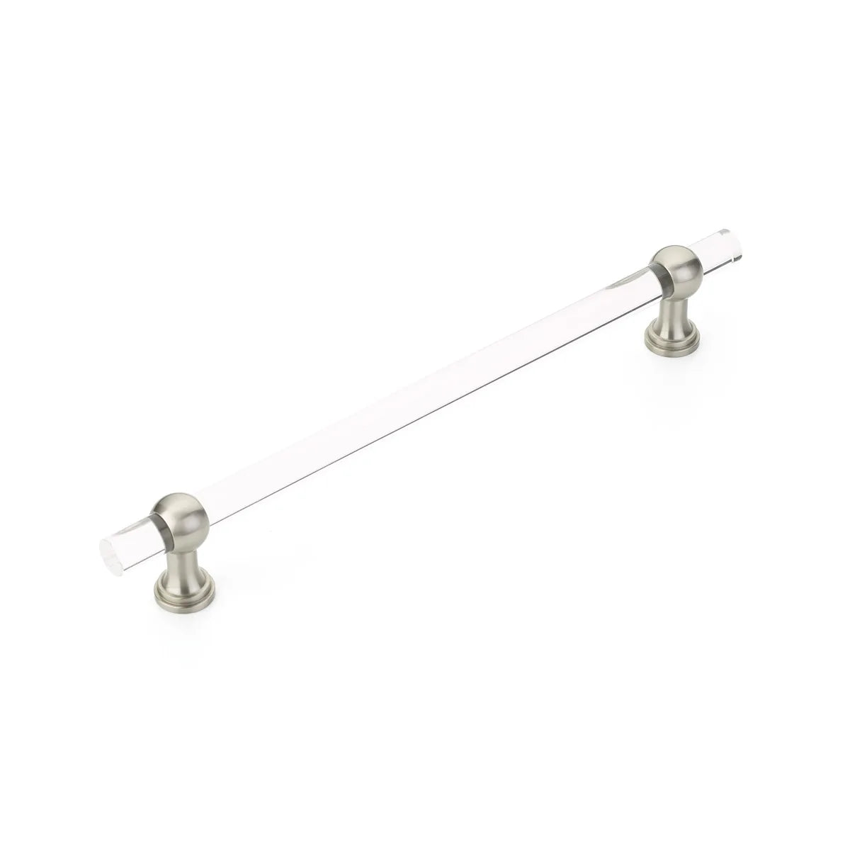 Lumiere Transitional Concealed Surface, Appliance Pull, NON-Adjustable Clear Acrylic, Satin Nickel, 12'' cc CS412-15