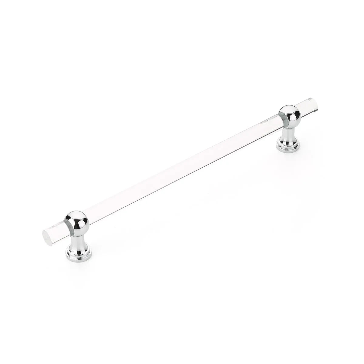 Lumiere Transitional Concealed Surface, Appliance Pull, NON-Adjustable Clear Acrylic, Polished Chrome, 12'' cc CS412-26