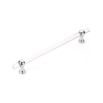 Lumiere Transitional Concealed Surface, Appliance Pull, NON-Adjustable Clear Acrylic, Polished Chrome, 12'' cc CS412-26