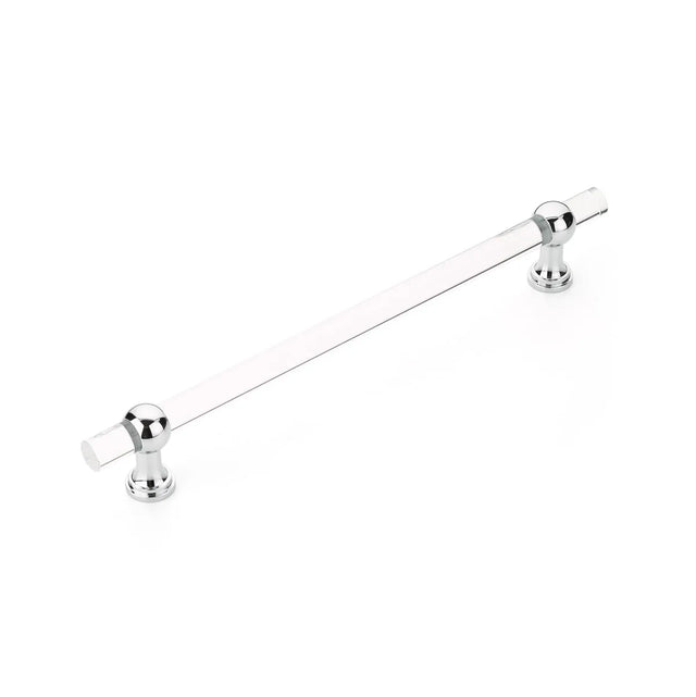Lumiere Transitional Concealed Surface, Appliance Pull, NON-Adjustable Clear Acrylic, Polished Chrome, 12'' cc CS412-26