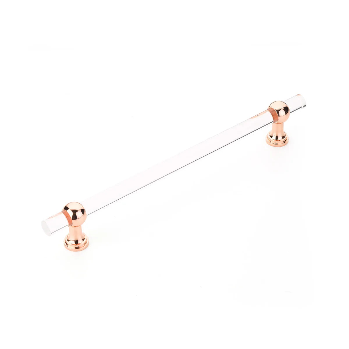 Lumiere Transitional Concealed Surface, Appliance Pull, NON-Adjustable Clear Acrylic, Polished Rose Gold, 12'' cc CS412-PRG
