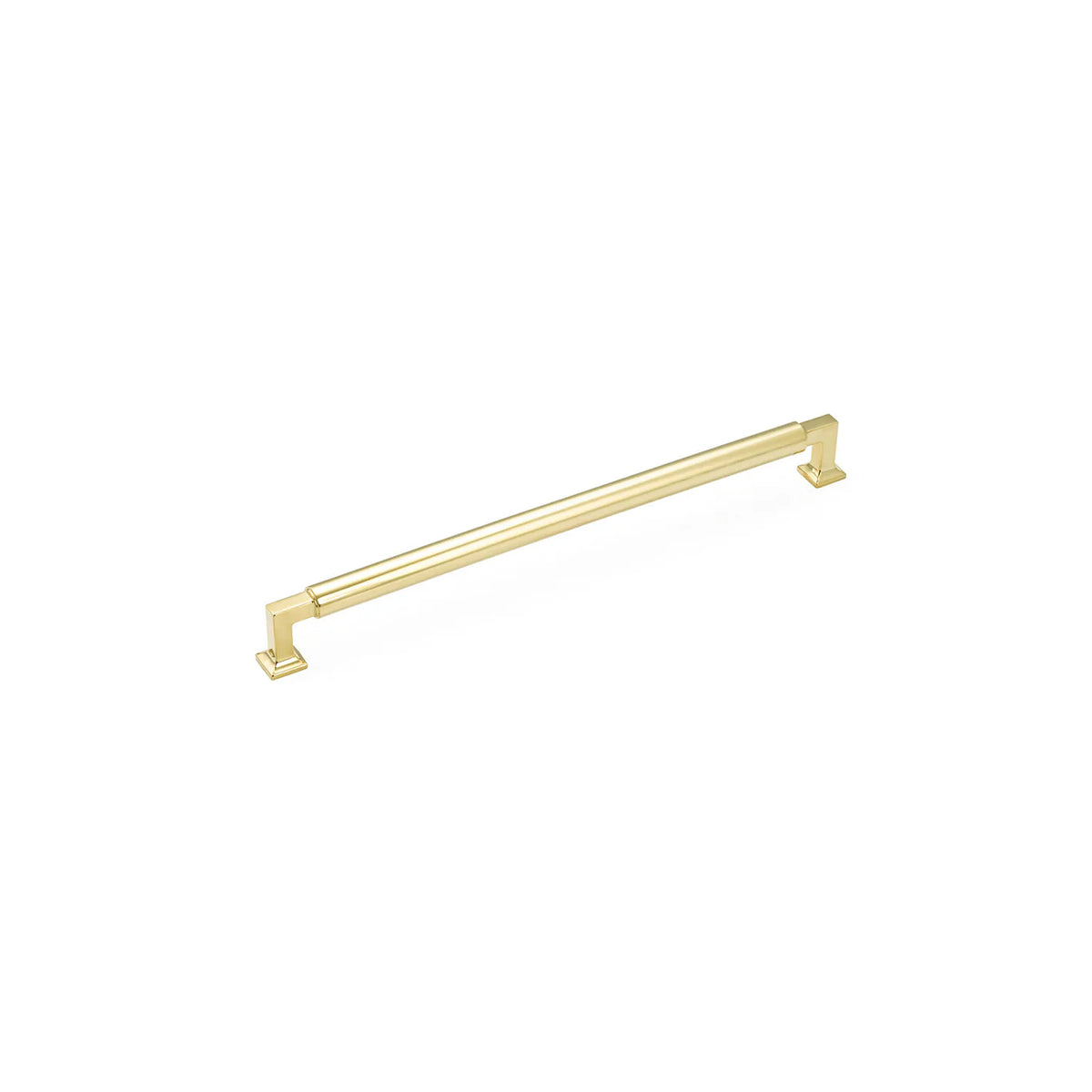 Haniburton Concealed Surface, Appliance Pull, Unlacquered Brass, 12'' cc CS482-UNBR