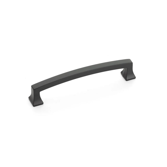 Menlo Park Pull, Arched, Matte Black, 5'' cc 527-MB