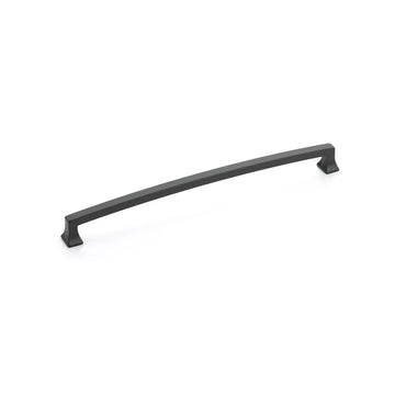 Menlo Park Pull, Arched, Matte Black, 10'' cc 528-MB