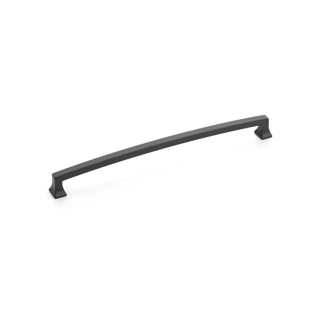 Menlo Park Pull, Arched, Matte Black, 10'' cc 528-MB