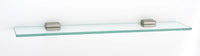 Cube Bath 24'' Glass Shelf w/Brackets A6550-24-SN