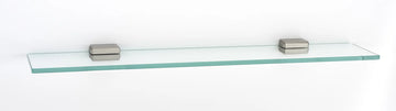 Cube Bath 24'' Glass Shelf w/Brackets A6550-24-SN