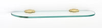 Charlie's Bath 18'' Glass Shelf w/Brackets A6750-18-PB