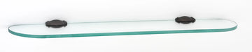 Charlie's Bath 24'' Glass Shelf w/Brackets A6750-24-CHBRZ