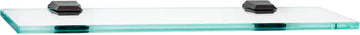 Geometric Bath 18'' Glass Shelf w/Brackets A7950-18-CHBRZ