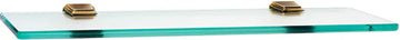 Geometric Bath 18'' Glass Shelf w/Brackets A7950-18-PA