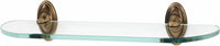 Classic Traditional Bath 18'' Glass Shelf w/Brackets A8050-18-AEM