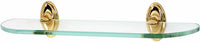 Classic Traditional Bath 18'' Glass Shelf w/Brackets A8050-18-PB