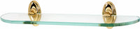 Classic Traditional Bath 24'' Glass Shelf w/Brackets A8050-24-PB