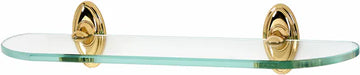 Classic Traditional Bath 24'' Glass Shelf w/Brackets A8050-24-PB