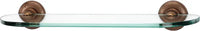 Sierra Bath 18'' Glass Shelf w/Brackets A8250-18-RSTBRZ