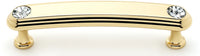Swarovski Crystal 3 1/2'' Crystal Pull C211-35-GLD