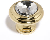Swarovski Crystal 1 1/4'' Crystal Knob C211-CLR/GLD