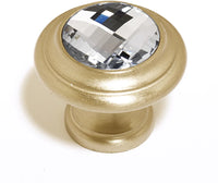 Swarovski Crystal 1 1/4'' Crystal Knob C211-CLR/SB