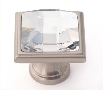 Swarovski Crystal 1 1/4'' Crystal Knob C212-CLR/SN