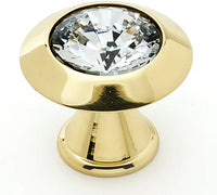 Swarovski Crystal 1 1/4'' Crystal Knob C214-CLR/PB