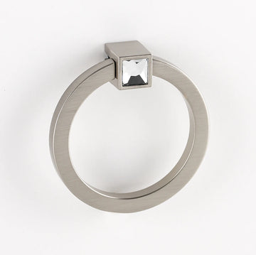 Ring Pull Square Crystal Post Only SQ14.0mm C2670-SN