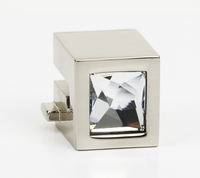 Ring Pull Square Crystal Post Only SQ16.0mm C2671-PN