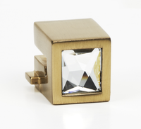 Ring Pull Square Crystal Post Only SQ16.0mm C2671-SB