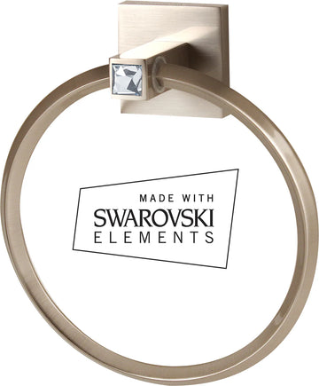Contemporary II Crystal Bath Crystal Towel Ring C8440-SN