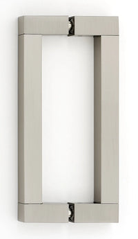 Block 6'' Back to Back Glass Door Pull G420-6-SN