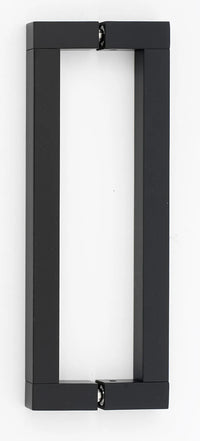 Block 8'' Back to Back Glass Door Pull G420-8-MB