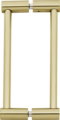 Contemporary I 6'' Back to Back Glass Door Pull G715-6-SB