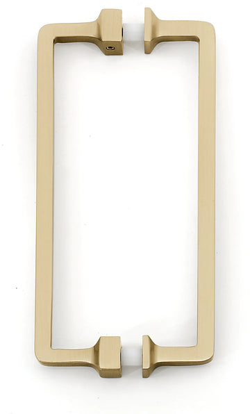 Millennium 6'' Back to Back Glass Door Pull G950-6-SB