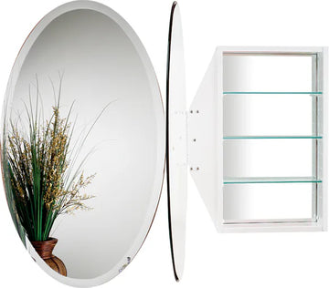 OVAL MIRROR CABINET MC4912-W