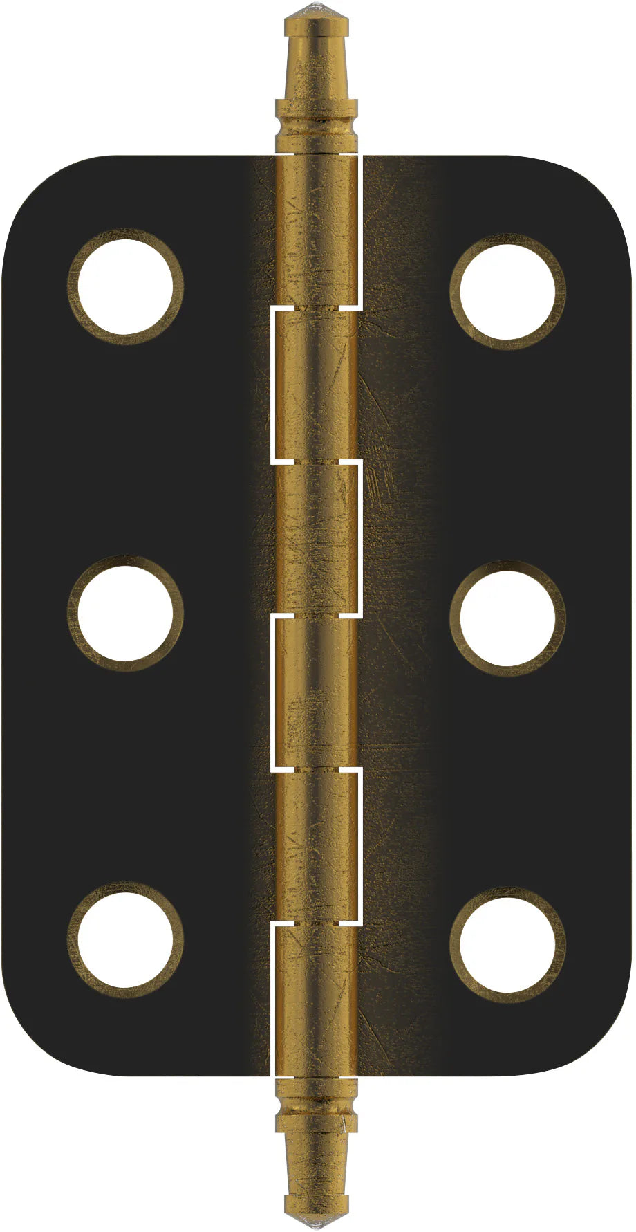 Functional Hardware 2'' Joint Non Self Closing Minaret Tip Butt Antique Brass Cabinet Hinge - 1 Pair BPR2355AE