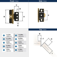 Functional Hardware 3/4'' Door Thickness Full Inset Full Wrap Ball Tip Cabinet Hinge - Single Hinge PK3175