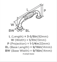 Pull_Amerock_Cabinet-Hardware_Blythe_BP55222_Technical-Drawing-Angle_17