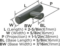 Bronx 2-5/8'' Length Cabinet Knob BP36556
