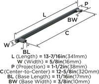 Bronx 12-5/8'' cc Cabinet Pull BP36561