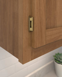 Functional Hardware 1/2'' Overlay Self Closing Full Wrap Burnished Brass Cabinet Hinge - 1 Pair BPR7540BB