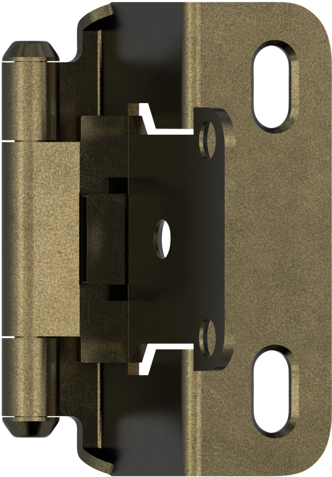 Functional Hardware 1/2'' Overlay Self Closing Partial Wrap Cabinet Hinge - 1 Pair BPR7550