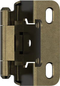 Functional Hardware 1/2'' Overlay Self Closing Partial Wrap Cabinet Hinge - 1 Pair BPR7550