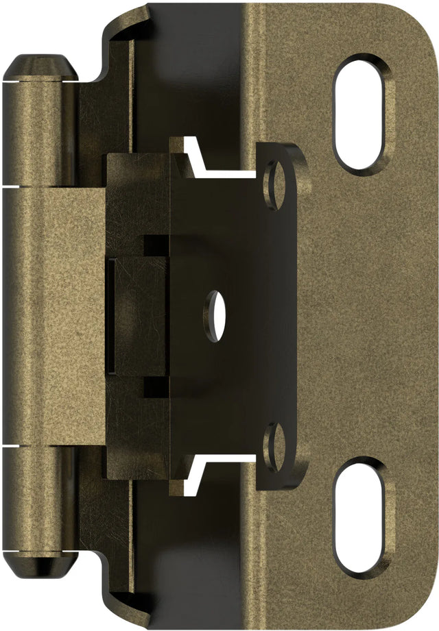 Functional Hardware 1/2'' Overlay Self Closing Partial Wrap Cabinet Hinge - 1 Pair BPR7550