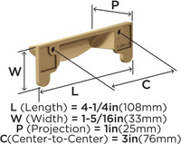 Inspirations 3'' cc Cabinet Cup Pull BP1592