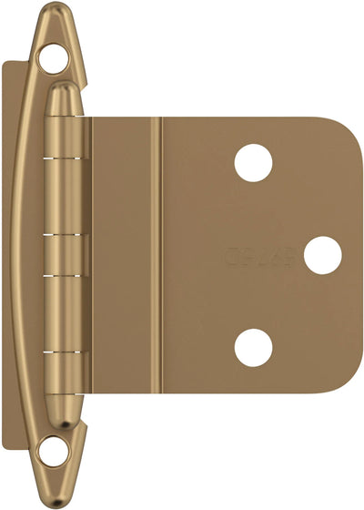 Functional Hardware 3/8'' Inset Non-Self Closing Face Mount Cabinet Hinge - 1 Pair BPR3417